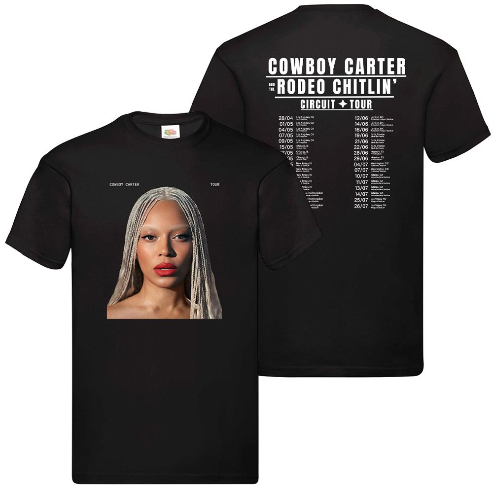 Camiseta Beyonce Cowboy Carter Tour 2025 Fechas de Concierto Música Fan Camiseta Mercancía - Imagen 11 de 13