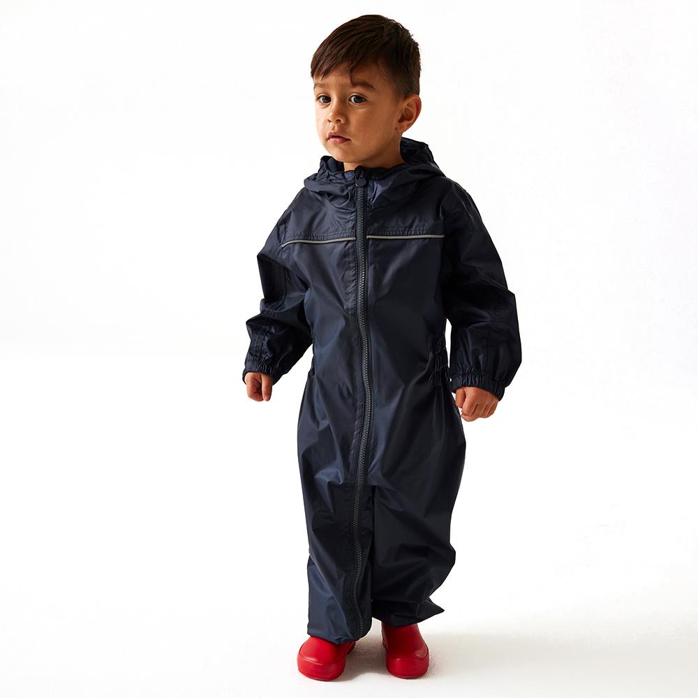 Regatta Kids Paddle Rain Suit Waterproof All-in-One Boys Girls Puddle Hooded - Picture 15 of 21