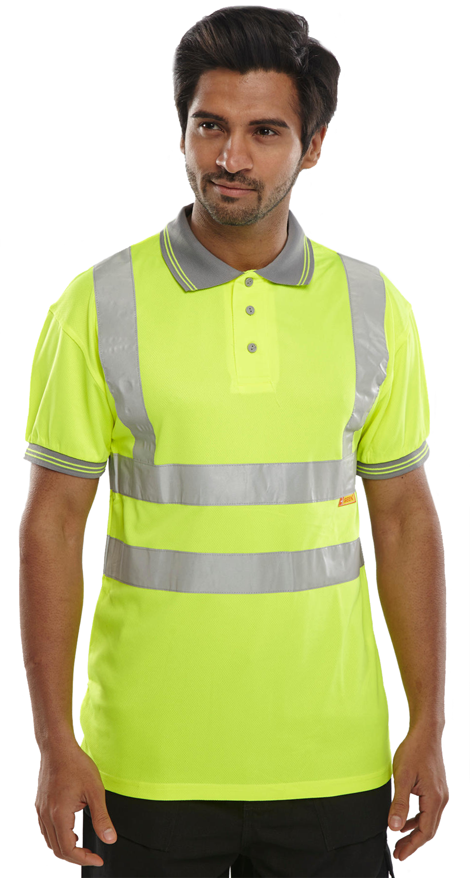 Camiseta Polo Hi Vis Viz Alta Visibilidad Manga Corta y Larga Seguridad Trabajo Top - Imagen 4 de 9