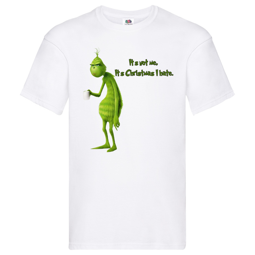 It’s Not Me Grinch Christmas T-Shirt Funny Santa Xmas Holiday Tee Unisex Top - Picture 5 of 7