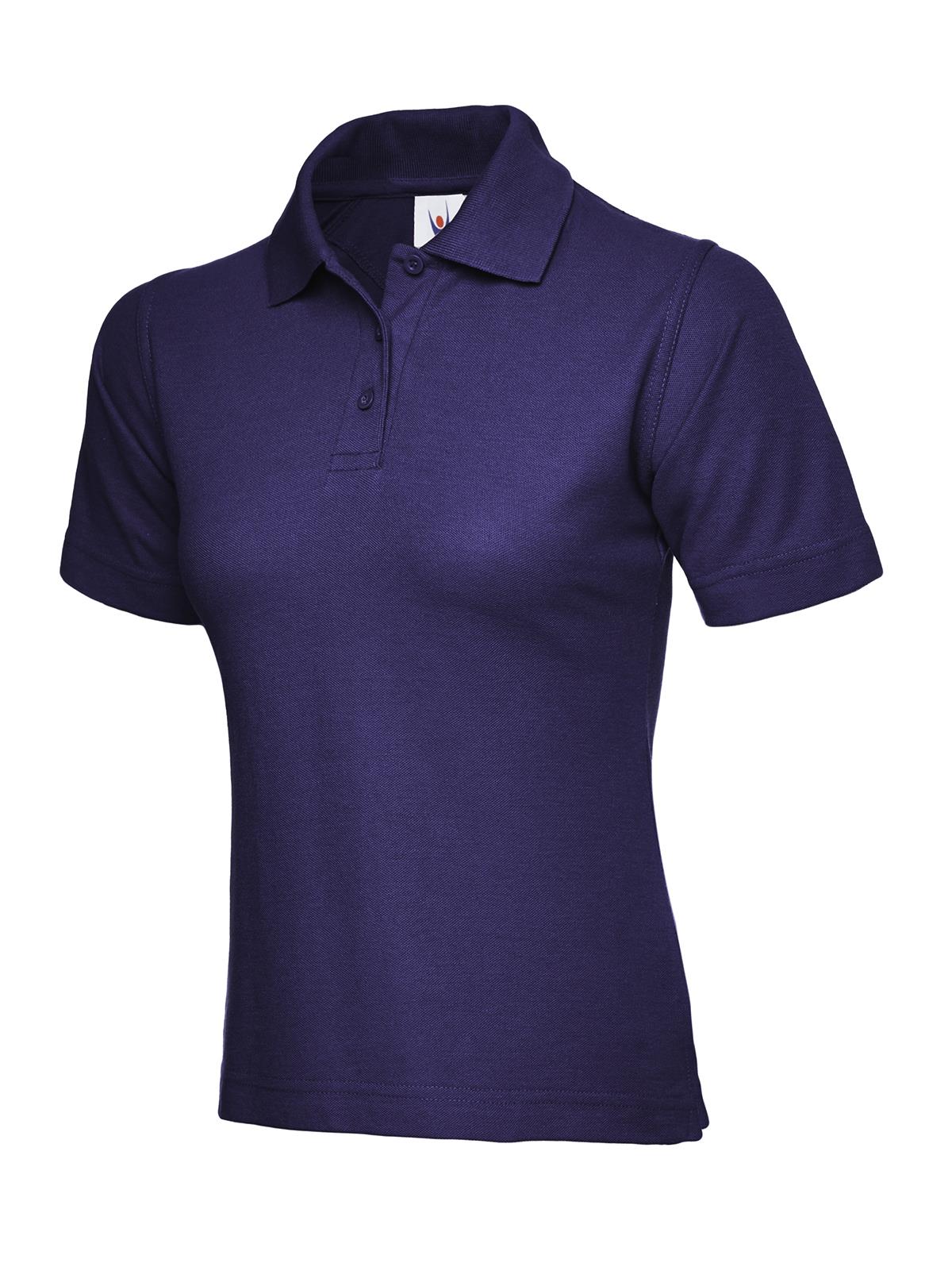 UNEEK Women's Classic Polo Shirt UC106 Plain Short Sleeve Casual Work Tee Top - Picture 19 of 23