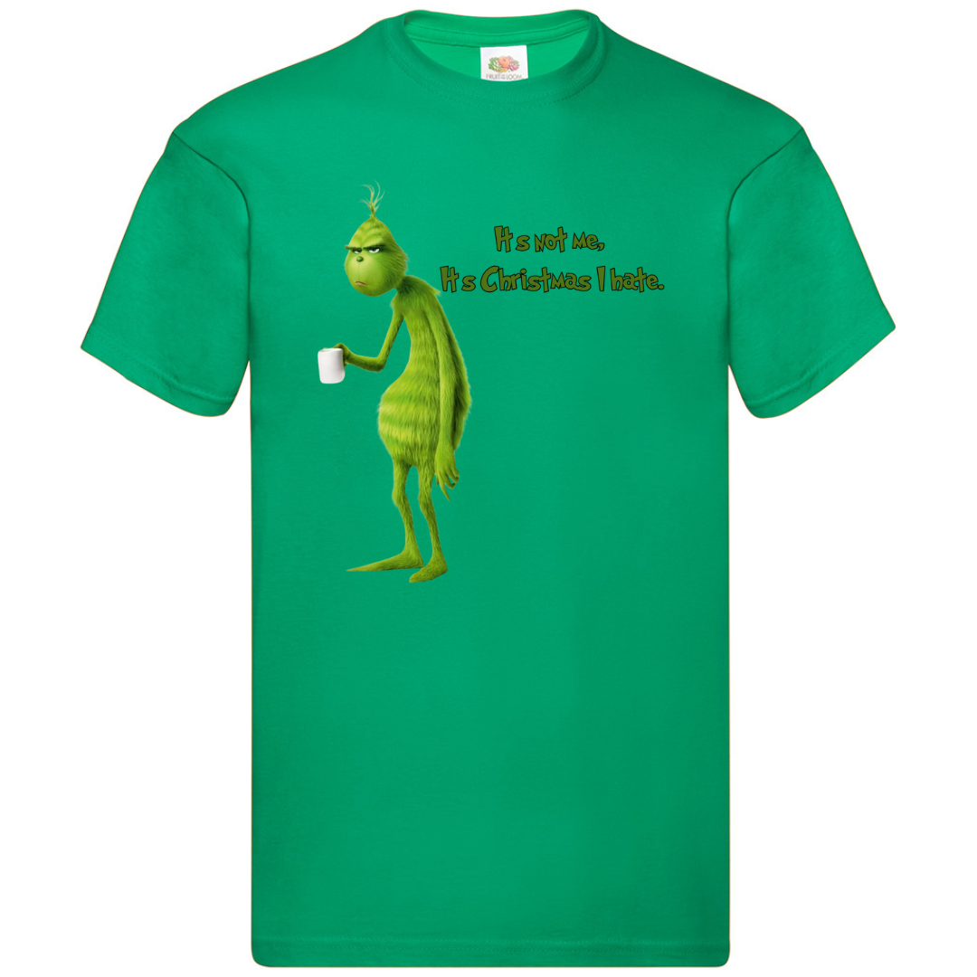 It’s Not Me Grinch Christmas T-Shirt Funny Santa Xmas Holiday Tee Unisex Top - Picture 4 of 7