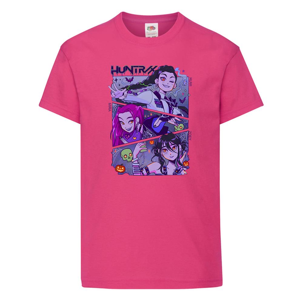 Kpop Demon Hunters Huntrix Huntr/X Printed T-Shirt Kids Anime Gift Halloween Tee - Picture 9 of 11