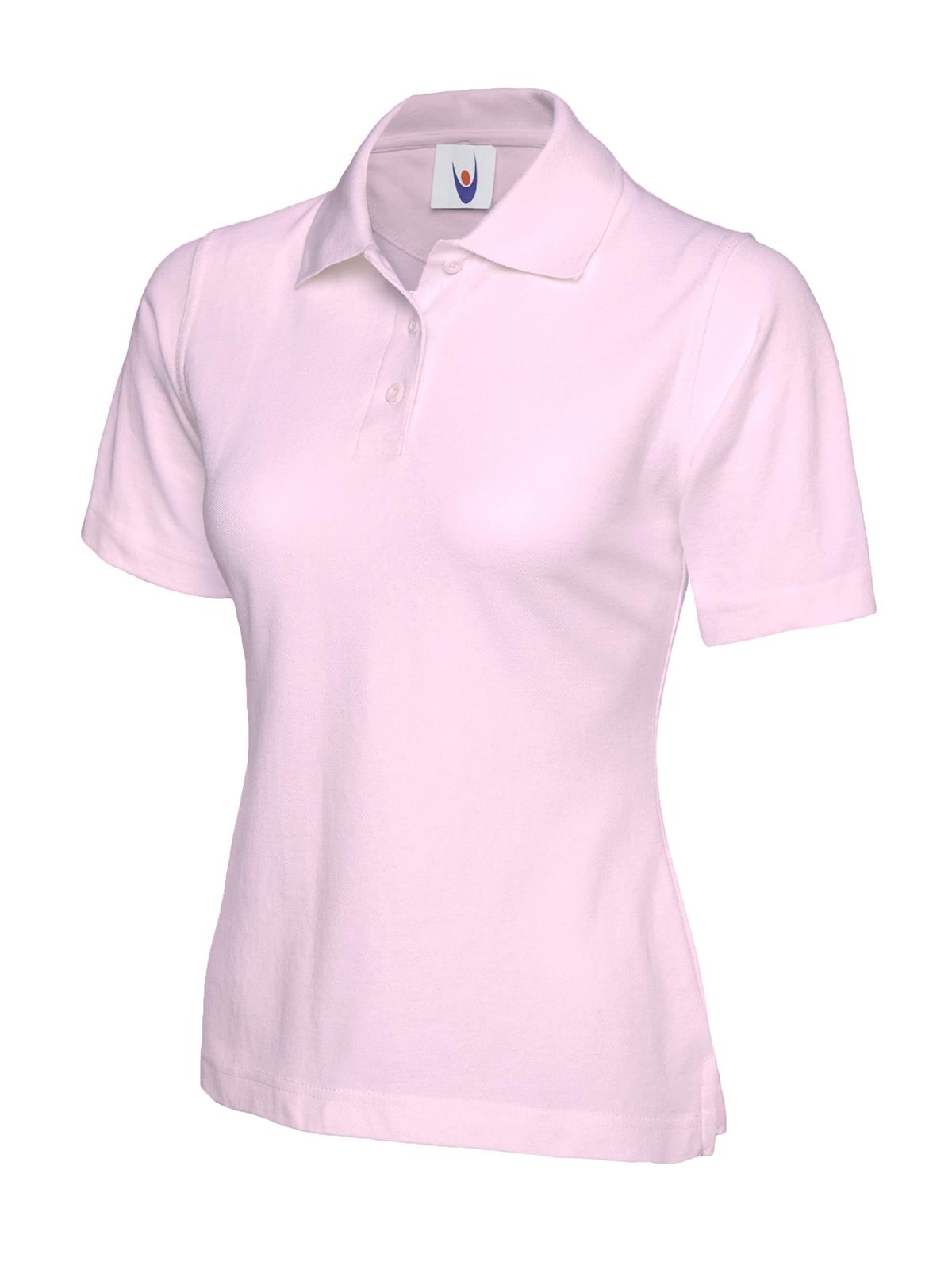 UNEEK Women's Classic Polo Shirt UC106 Plain Short Sleeve Casual Work Tee Top - Picture 15 of 23