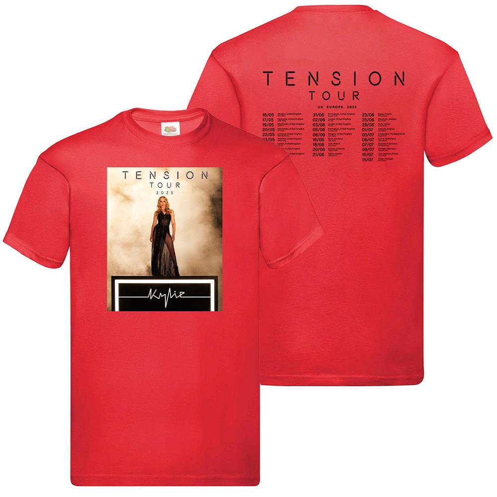 T-Shirt Tension Tour Kylie Musik Konzert Unisex Festival UK Europa 2025 Termine - Bild 10 von 29