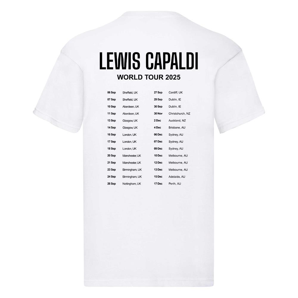 Lewis Capaldi 2025 World Tour T-Shirt Unisex Concert Fan Merch Tee - Picture 3 of 5