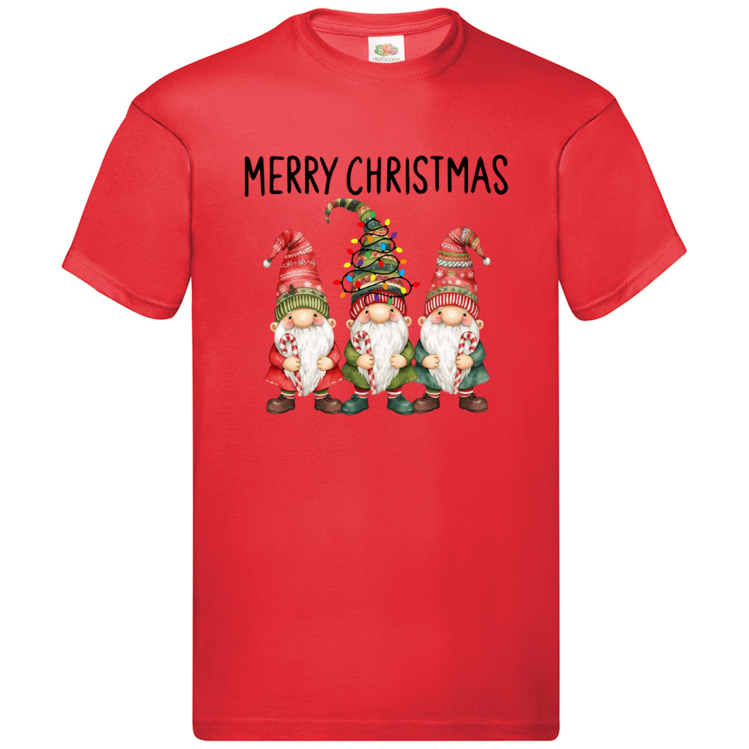 Three Gnomes Matching Family T-Shirt Merry Christmas Lights Unisex Tee Xmas Gift - Picture 4 of 11