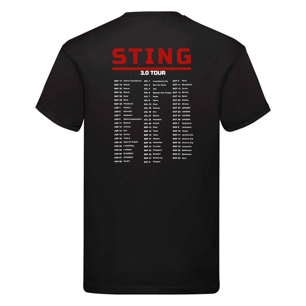 STING 3.0 Tour T-Shirt 2025 Music Concert Unisex Fan Tee Merch with Dates - Picture 3 of 5