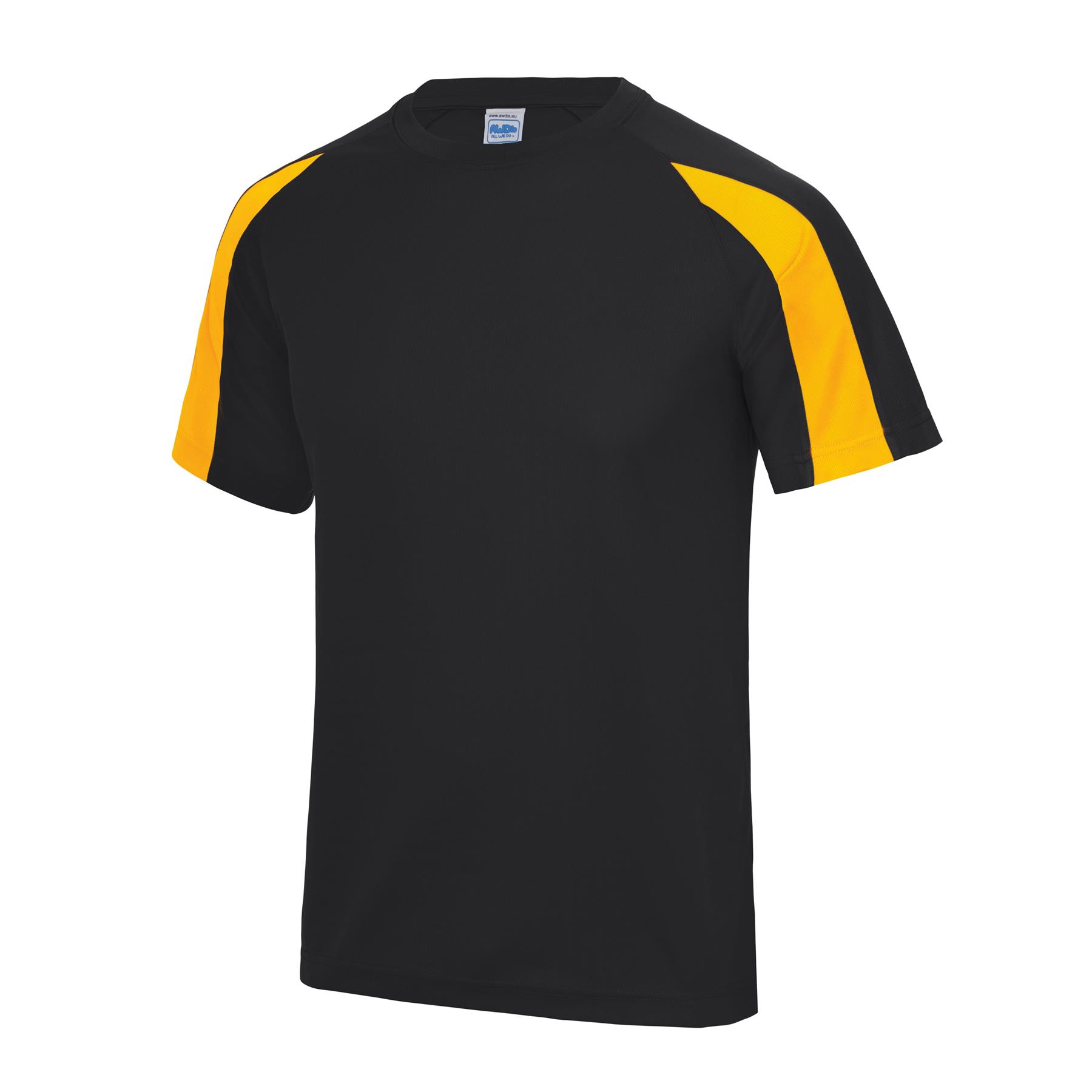 Mens Quick Dry Contrast Cool T-Shirt Polyester Sports Running Gym Top Tee AWDis - Picture 11 of 34