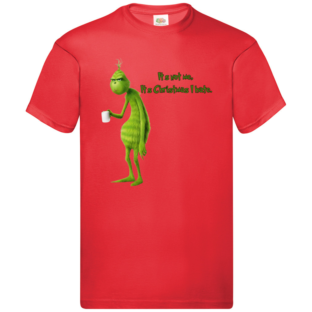 It’s Not Me Grinch Christmas T-Shirt Funny Santa Xmas Holiday Tee Unisex Top - Picture 7 of 7