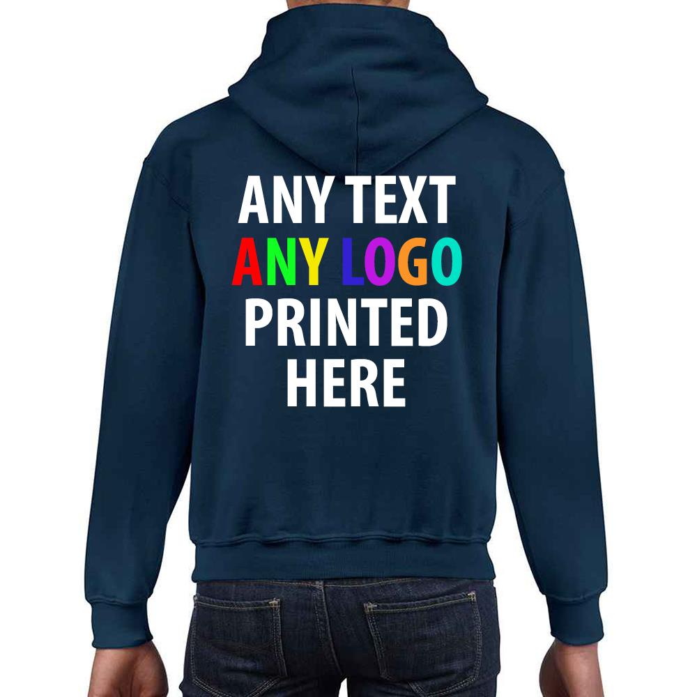 Personalised Kids Hoodie Custom Printed Children Hooded Gildan Sweatshirt Top - Picture 39 of 58