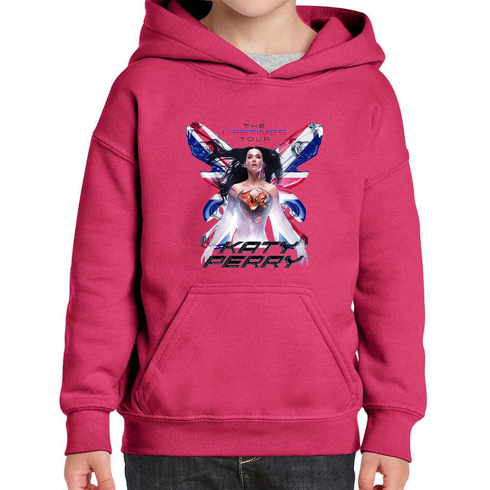 Kids Katy Perry Printed Hoodie Lifetimes Tour Girls Boys Hooded Sweatshirt UK - Picture 7 of 18