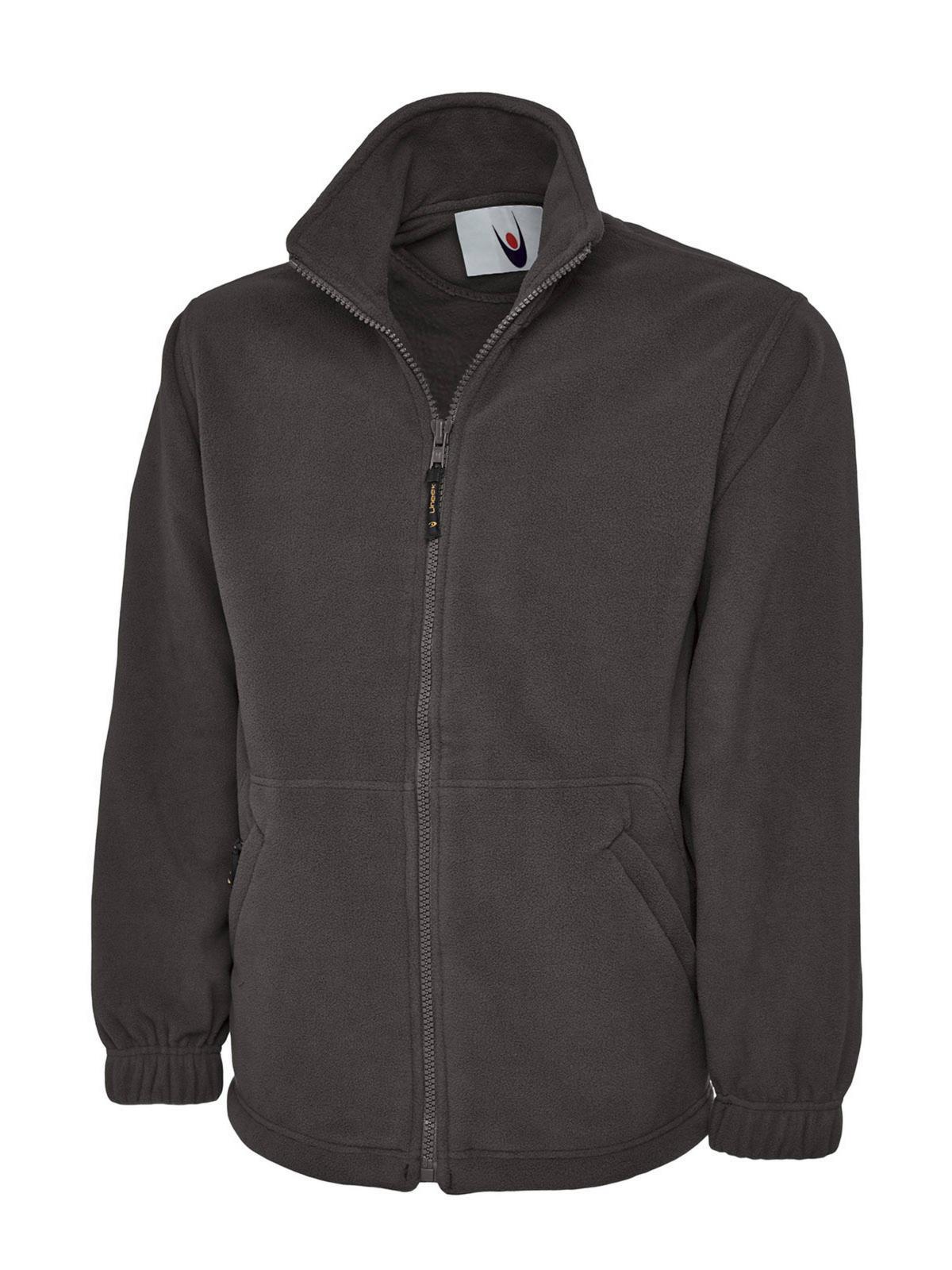 UNEEK Classic Micro Fleece Jacket Mens Full Zip Casual Work Wear Warm Top UC604 - Picture 12 of 13