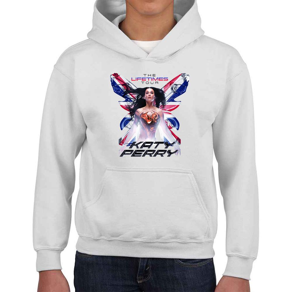 Kids Katy Perry Printed Hoodie Lifetimes Tour Girls Boys Hooded Sweatshirt UK