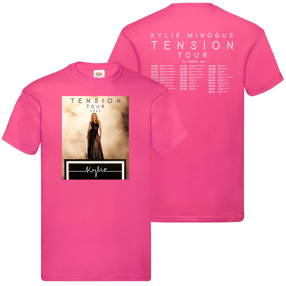T-Shirt Tension Tour Kylie Musik Konzert Unisex Festival UK Europa 2025 Termine - Bild 16 von 29