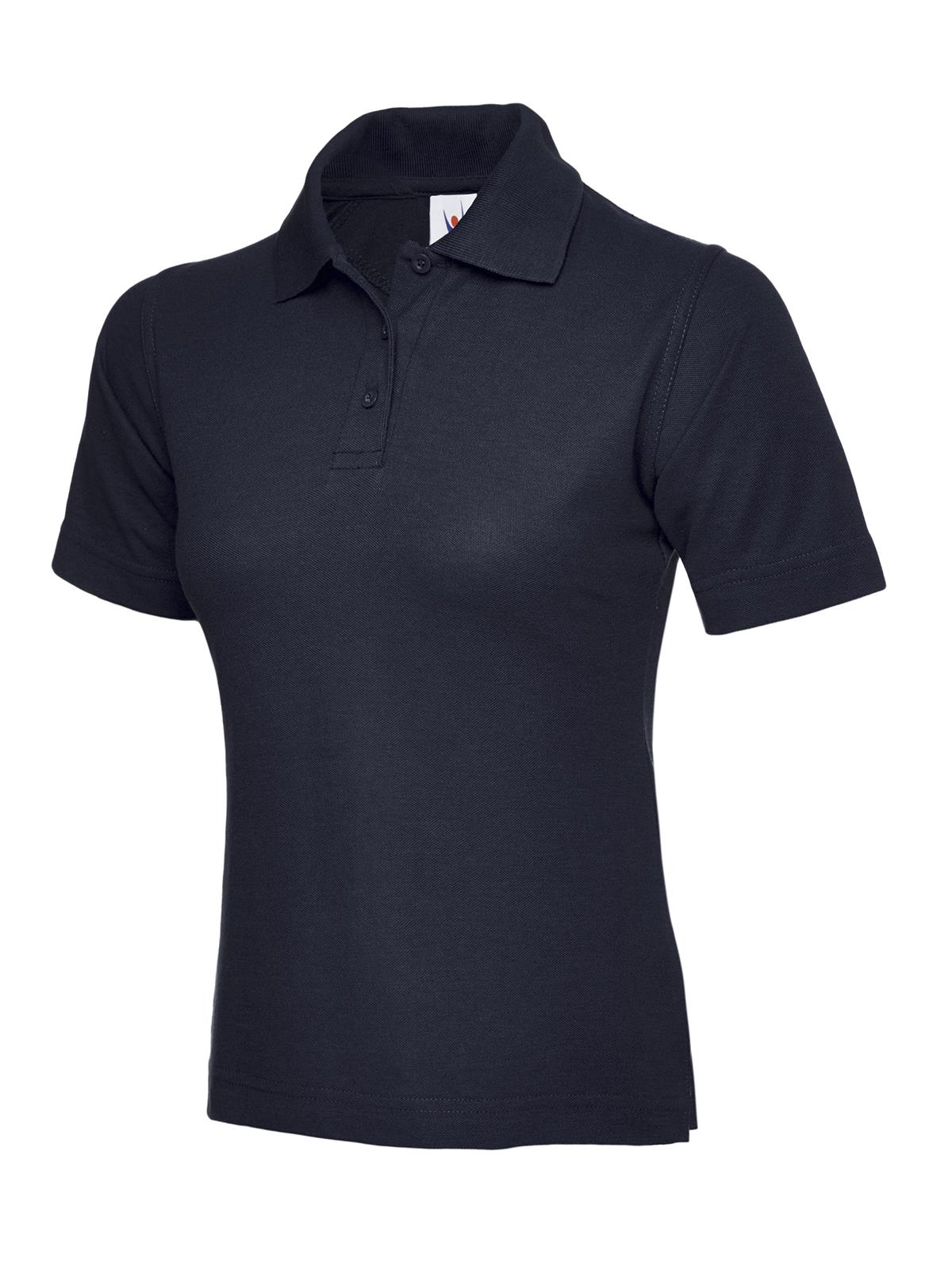 UNEEK Women's Classic Polo Shirt UC106 Plain Short Sleeve Casual Work Tee Top - Picture 10 of 23