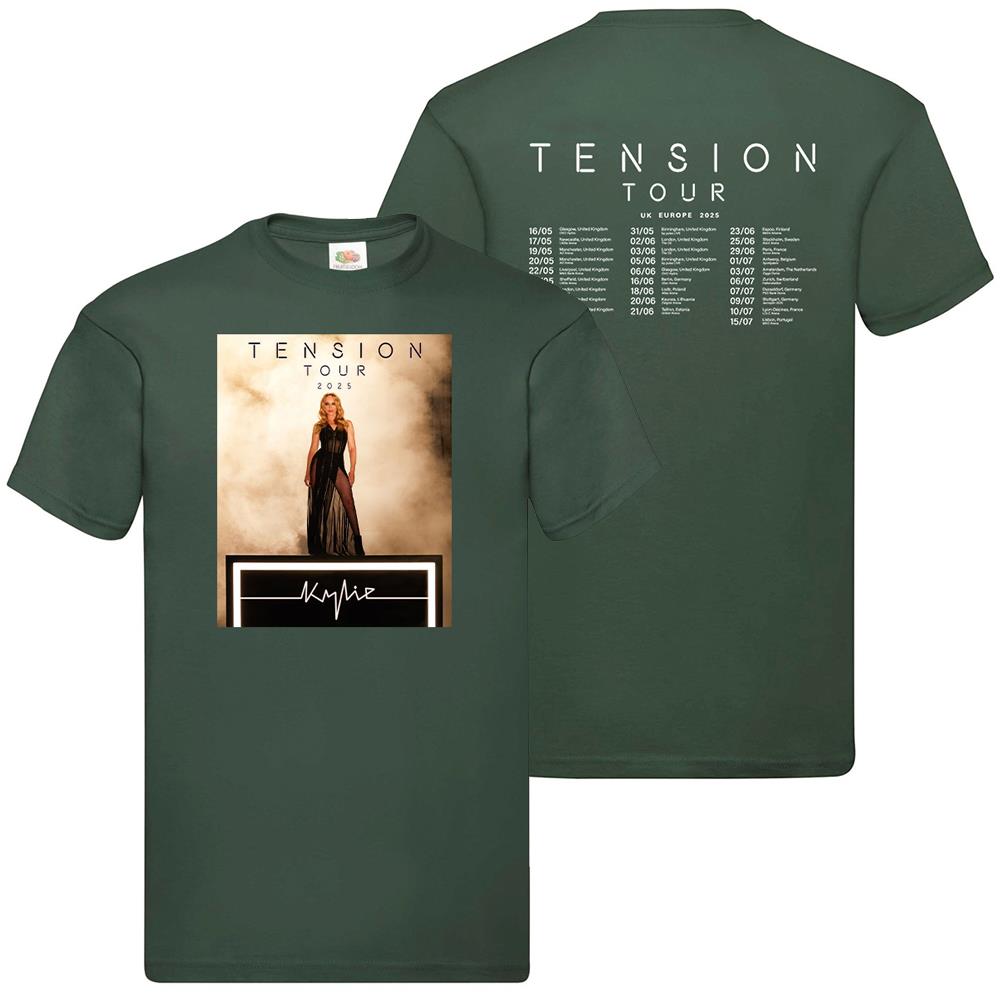 T-Shirt Tension Tour Kylie Musik Konzert Unisex Festival UK Europa 2025 Termine - Bild 14 von 29