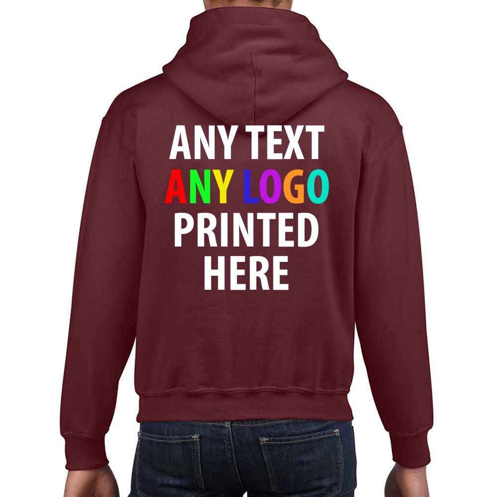 Personalised Kids Hoodie Custom Printed Children Hooded Gildan Sweatshirt Top - Picture 36 of 58