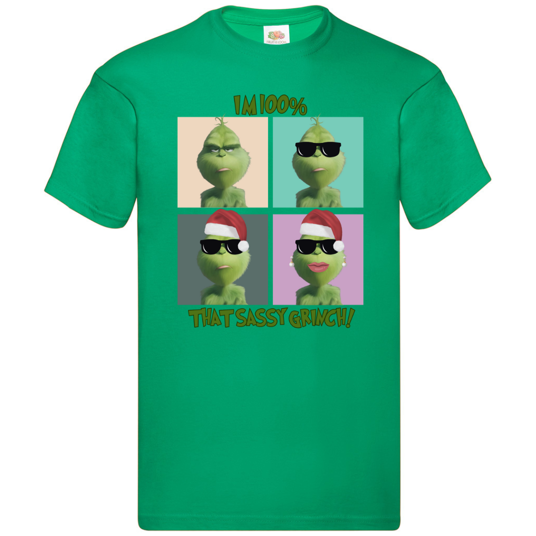 Frecher Grinch Weihnachten T-Shirt lustig Xmas Unisex Urlaub Kinder Erwachsene Tee Geschenk - Bild 8 von 8