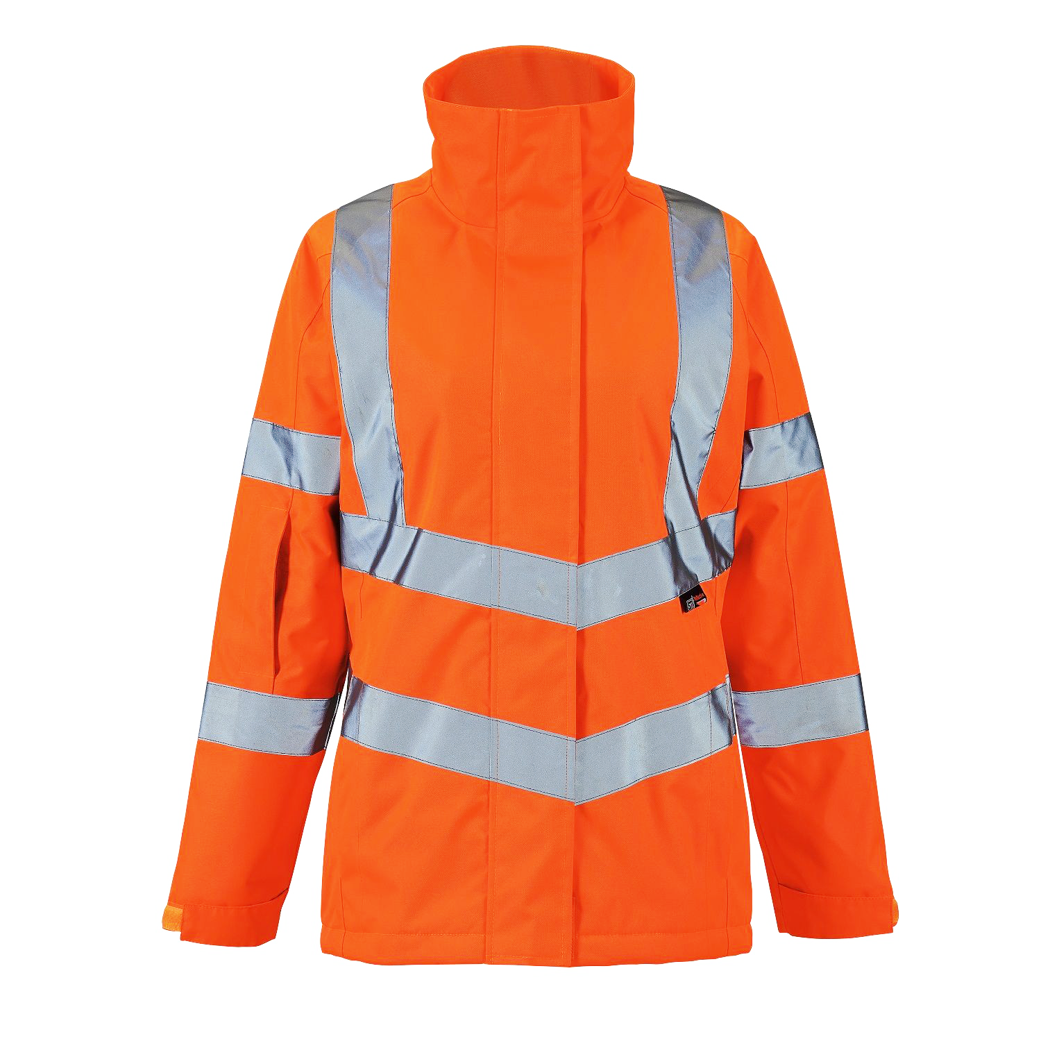 Hi Vis gepolsterte warme Jacke Damen wasserdicht sichtbar Kapuze atmungsaktiv - Bild 11 von 16