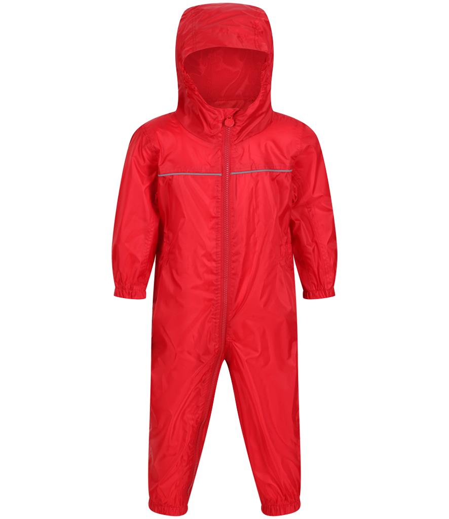 Regatta Kids Paddle Rain Suit Waterproof All-in-One Boys Girls Puddle Hooded - Picture 7 of 21
