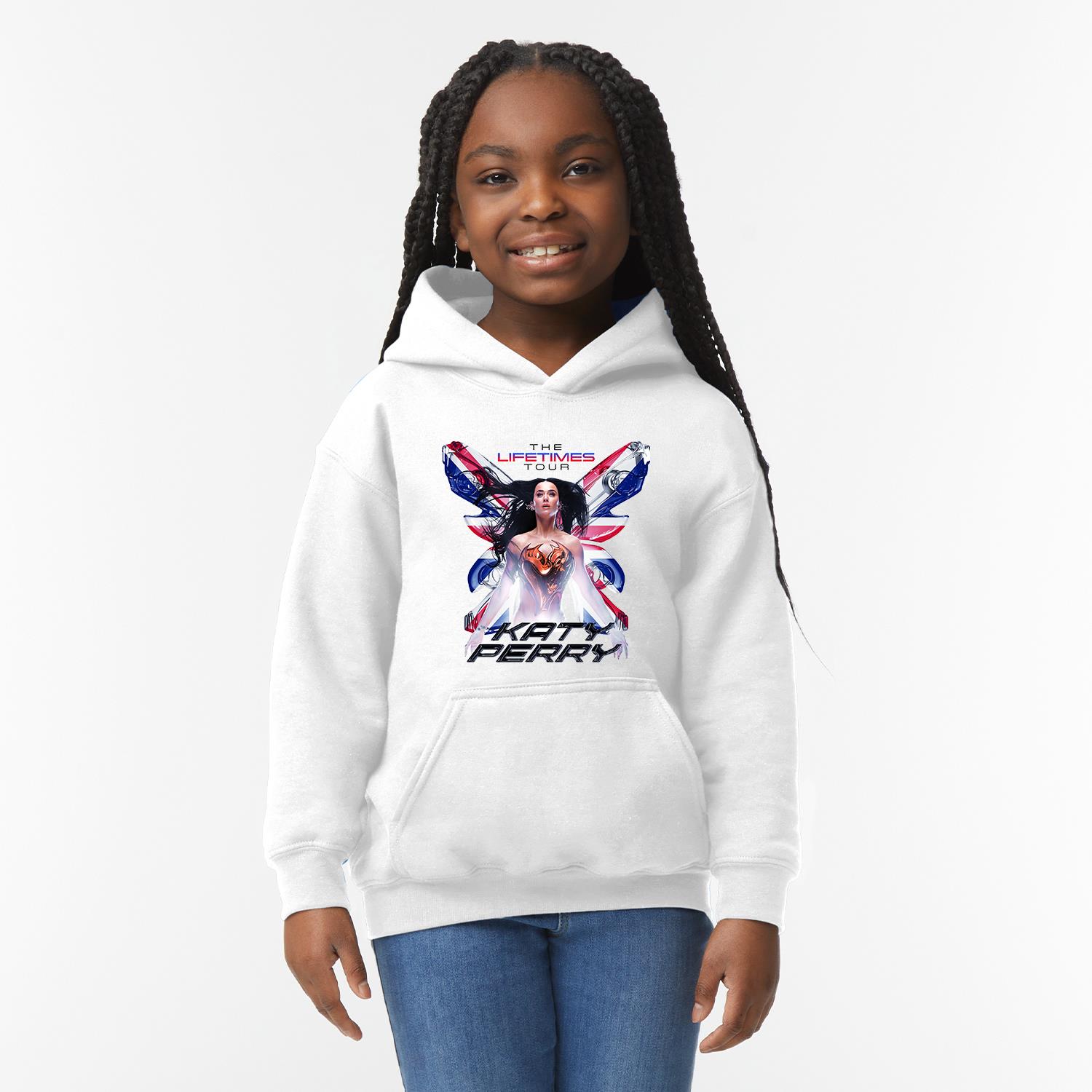 Kids Katy Perry Printed Hoodie Lifetimes Tour Girls Boys Hooded Sweatshirt UK - Picture 5 of 18