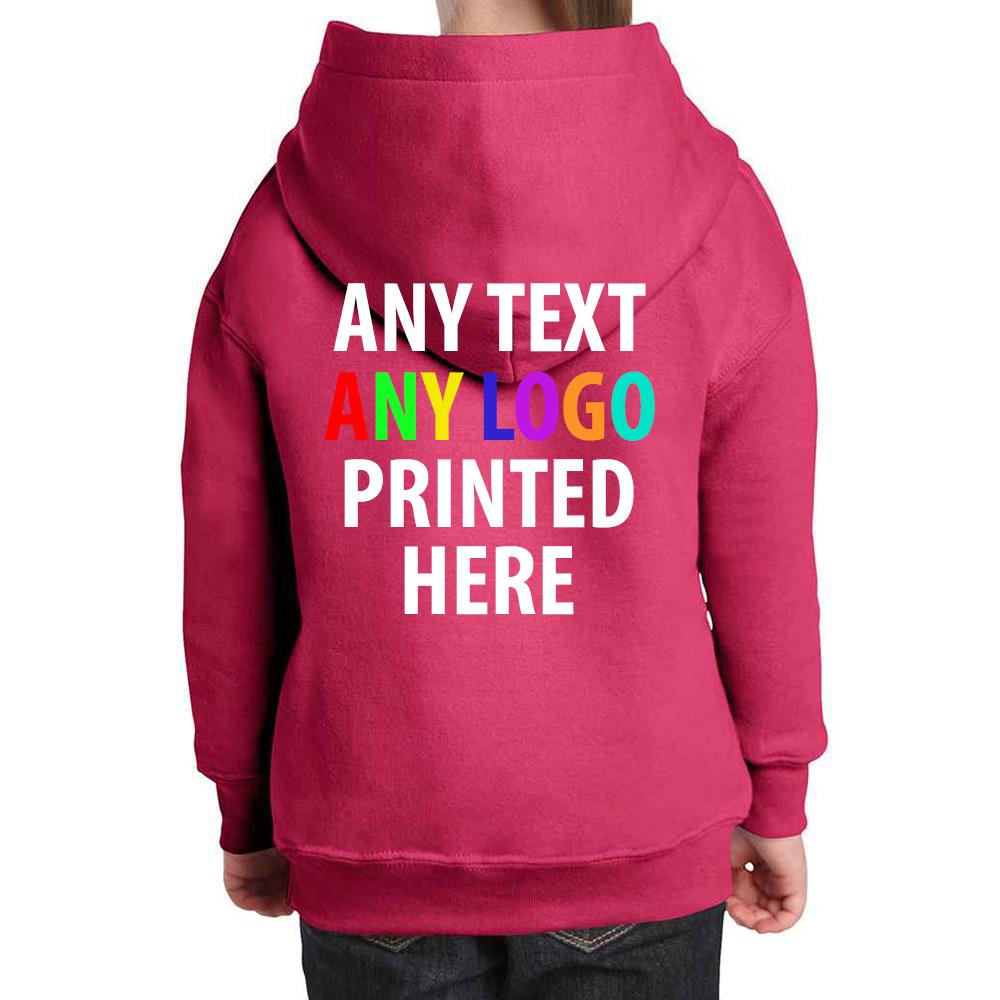 Personalised Kids Hoodie Custom Printed Children Hooded Gildan Sweatshirt Top - Picture 27 of 58