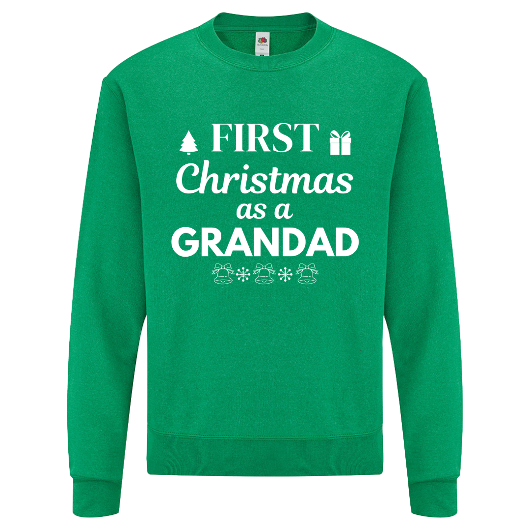 First Christmas Sweatshirt Grandad Grandma Party Jumper Xmas Newborn - Picture 3 of 15