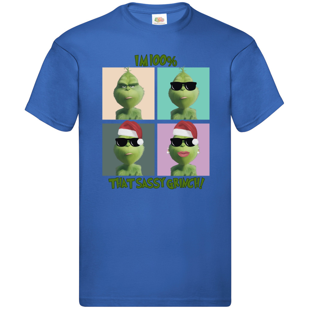 Frecher Grinch Weihnachten T-Shirt lustig Xmas Unisex Urlaub Kinder Erwachsene Tee Geschenk - Bild 7 von 8