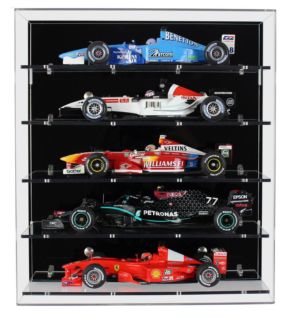 Acrylic Wall Display Case for Five 1:18 Scale Model Formula One
