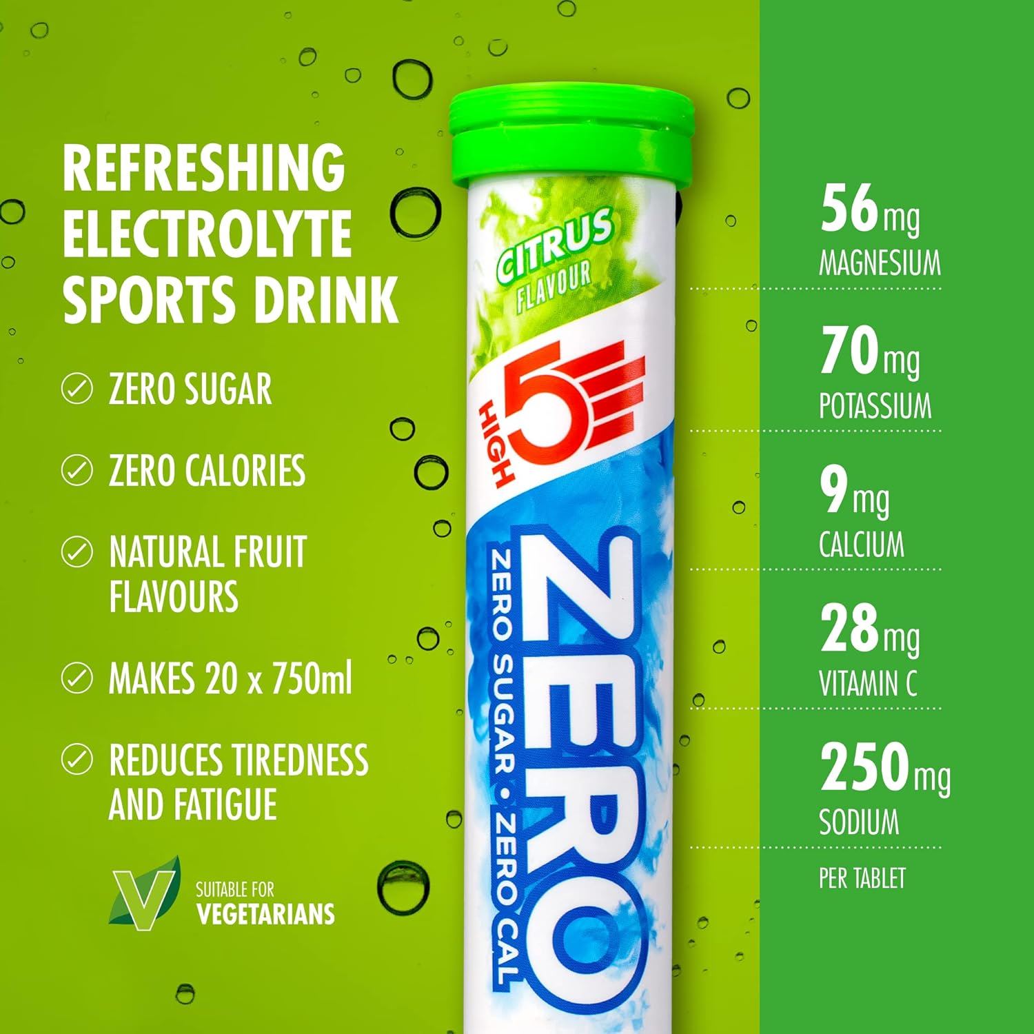 High 5 Zero Electrolyte Sports Hydration Drink - 20 Tabletten 8er Pack - Bild 12 von 31