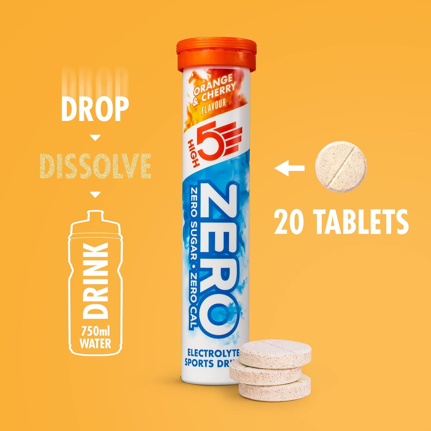 High 5 Zero Electrolyte Sports Hydration Drink - 20 Tabletten 8er Pack - Bild 19 von 31