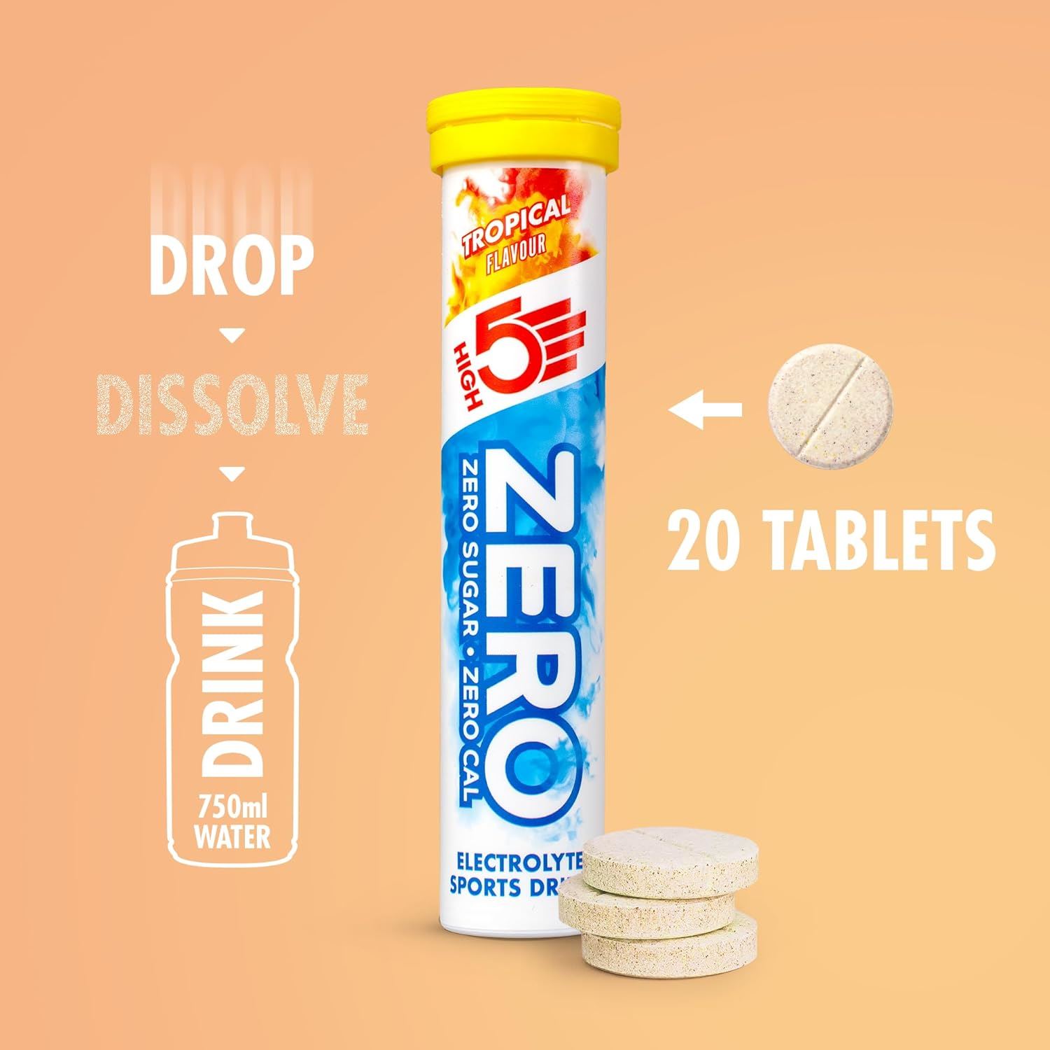 High 5 Zero Electrolyte Sports Hydration Drink - 20 Tabletten 8er Pack - Bild 31 von 31