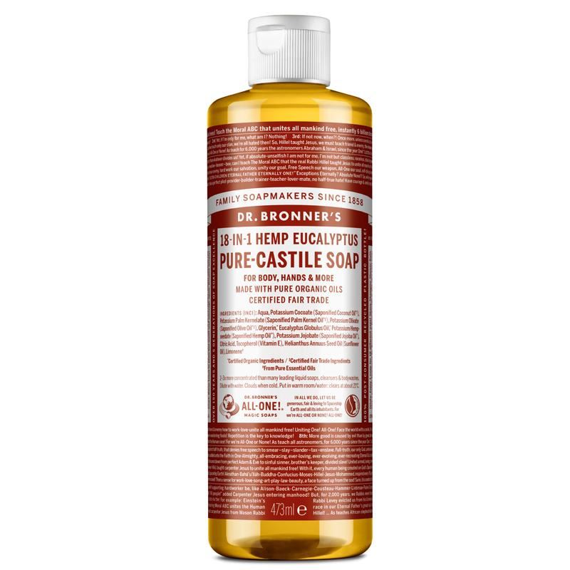 Dr Bronner Organic Moisturising Pure Castile Liquid Soap - All Sizes - Picture 28 of 54