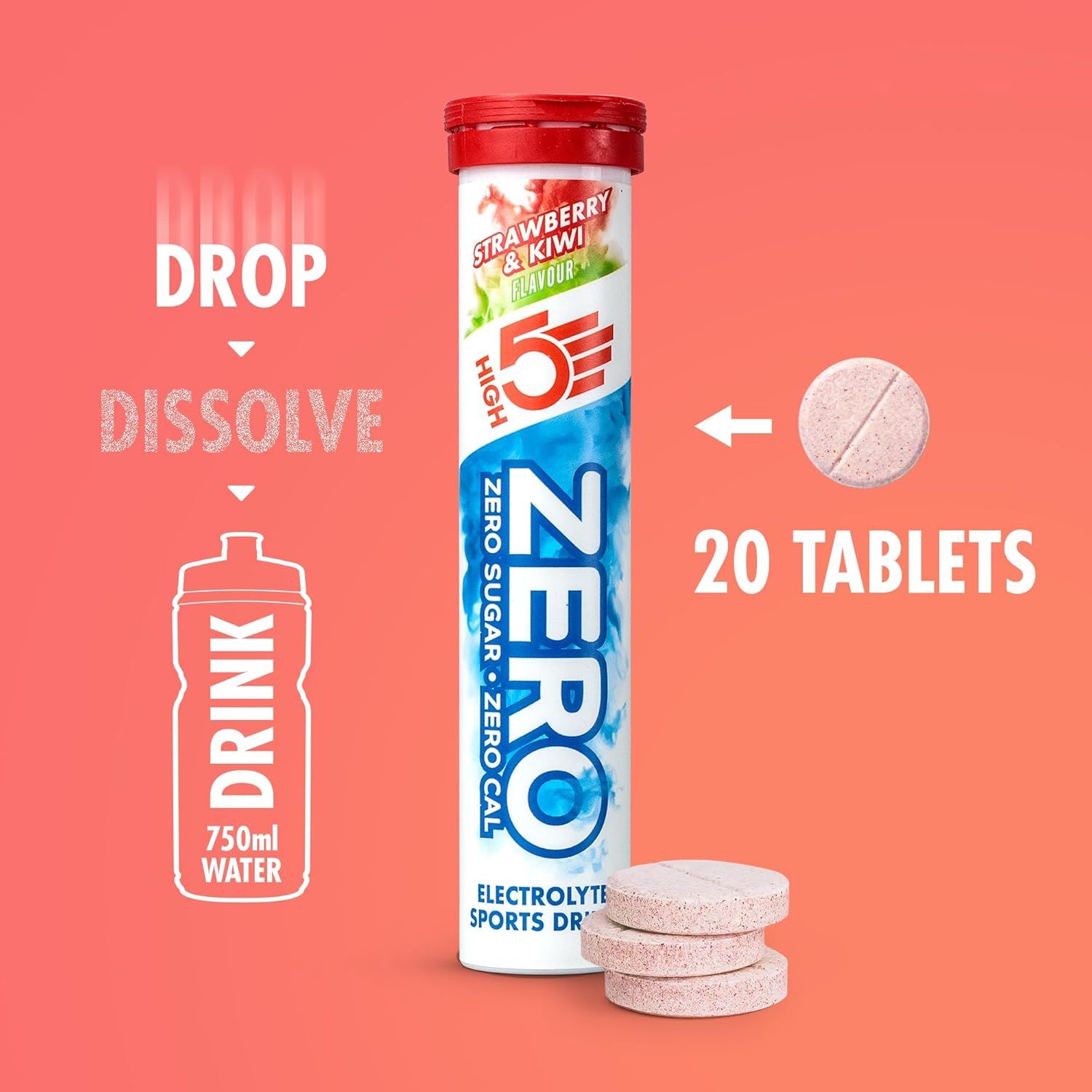 High 5 Zero Electrolyte Sports Hydration Drink - 20 Tabletten 8er Pack - Bild 28 von 31
