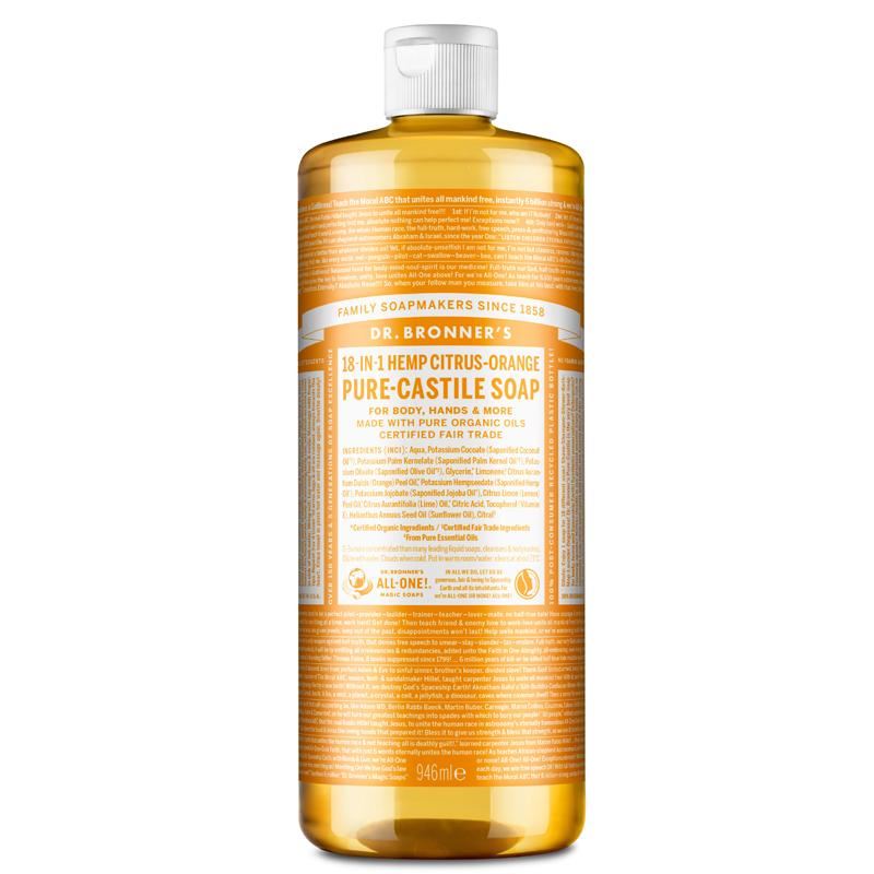 Dr Bronner Organic Moisturising Pure Castile Liquid Soap - All Sizes - Picture 24 of 54