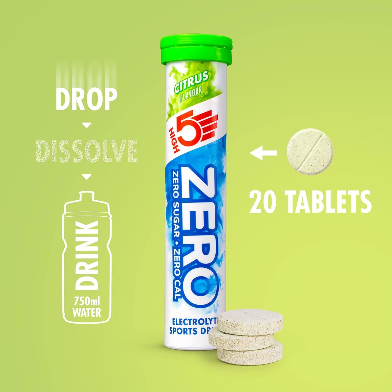 High 5 Zero Electrolyte Sports Hydration Drink - 20 Tabletten 8er Pack - Bild 13 von 31