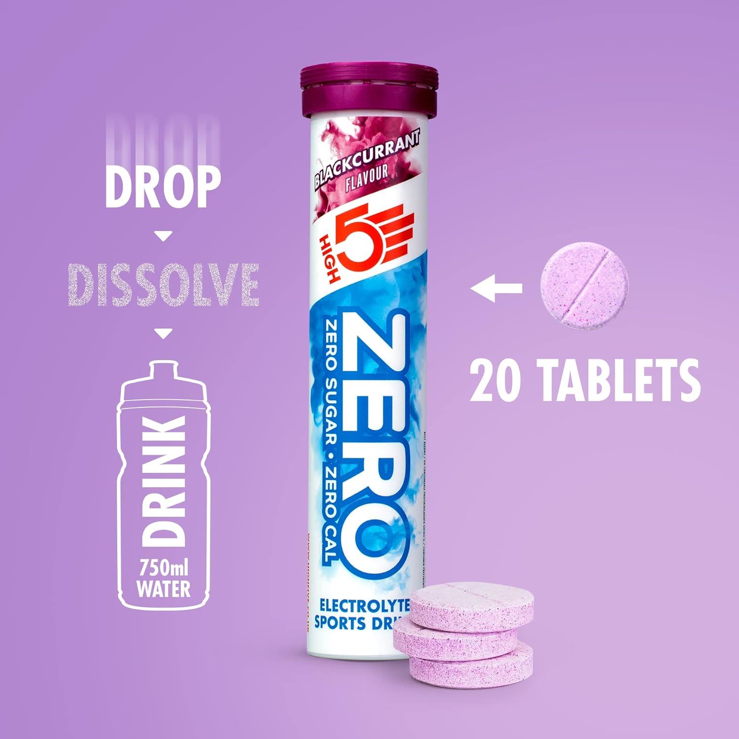 High 5 Zero Electrolyte Sports Hydration Drink - 20 Tabletten 8er Pack - Bild 10 von 31