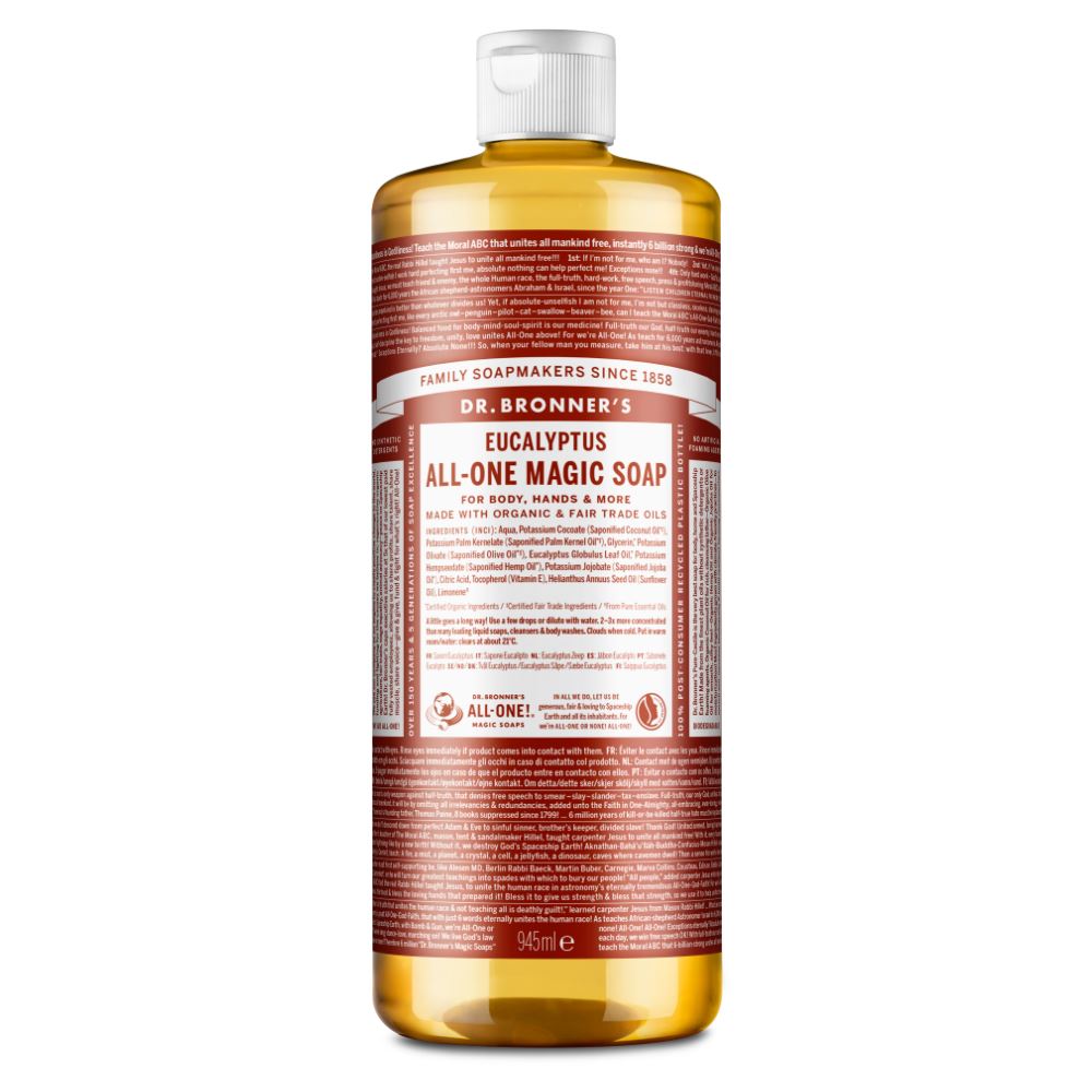 Dr Bronner Organic Moisturising Pure Castile Liquid Soap - All Sizes - Picture 29 of 54