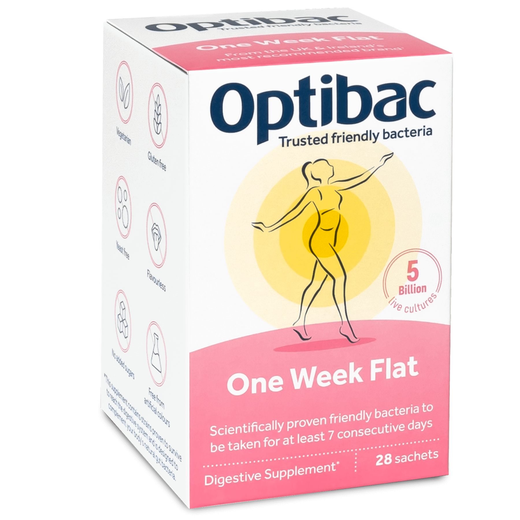 OptiBac Probiotics One Week Flat 7 - 28 Sachets - Picture 12 of 13