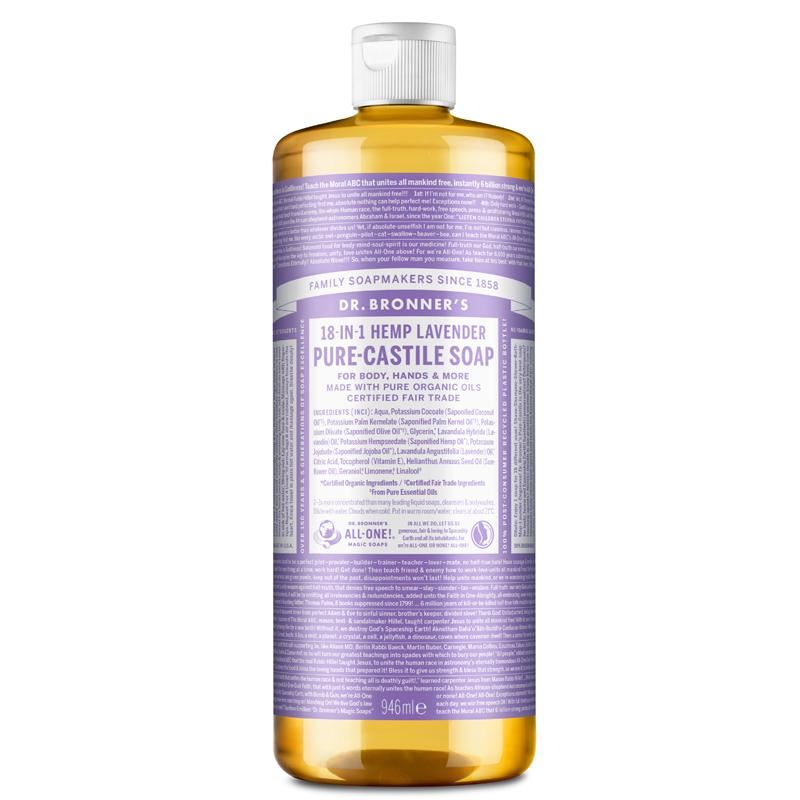 Dr Bronner Organic Moisturising Pure Castile Liquid Soap - All Sizes - Picture 36 of 54