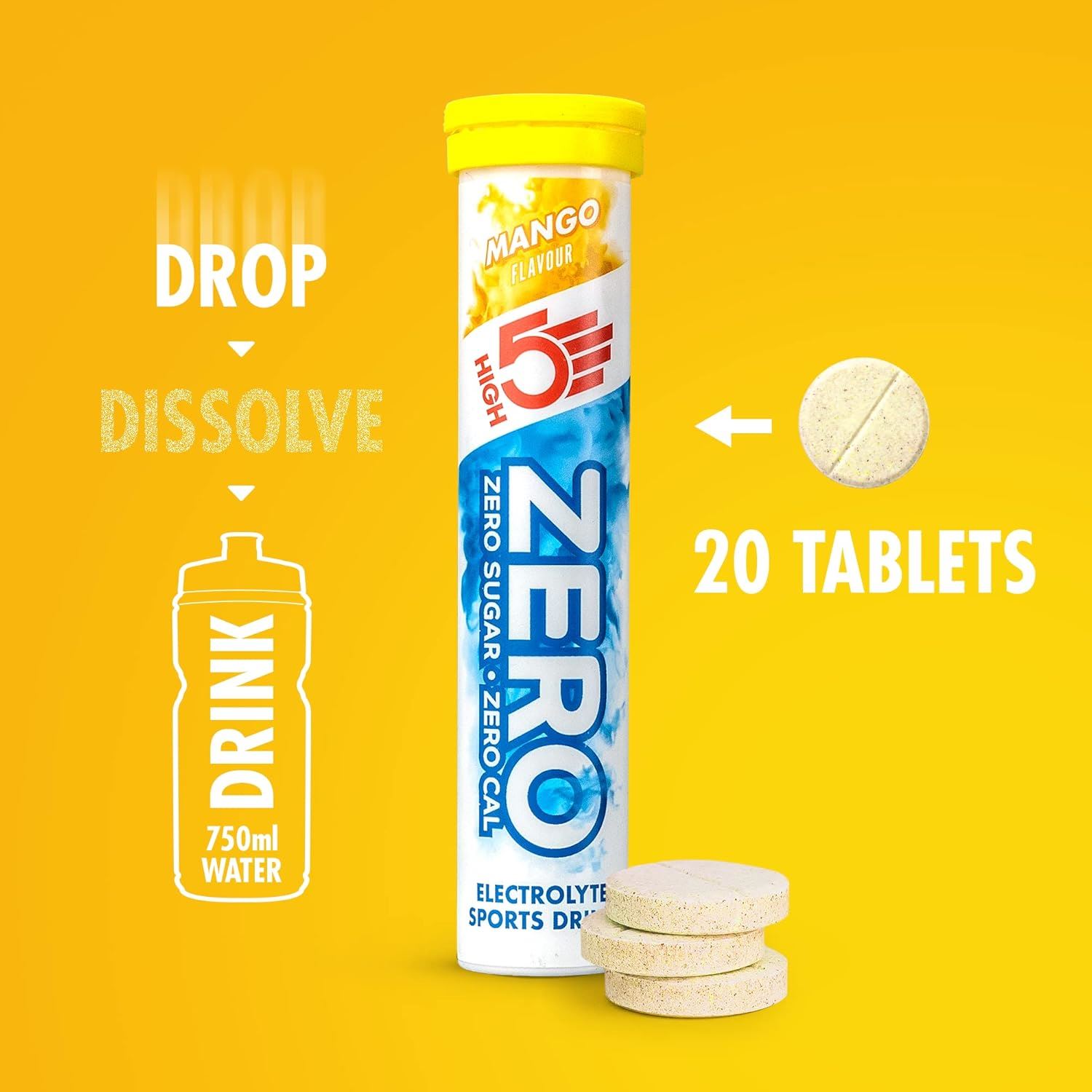 High 5 Zero Electrolyte Sports Hydration Drink - 20 Tabletten 8er Pack - Bild 16 von 31