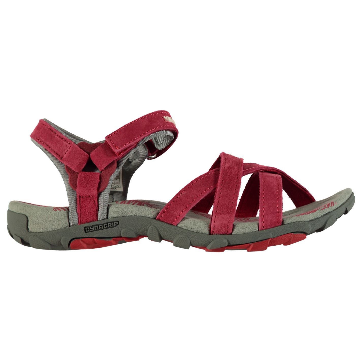 ladies red walking sandals
