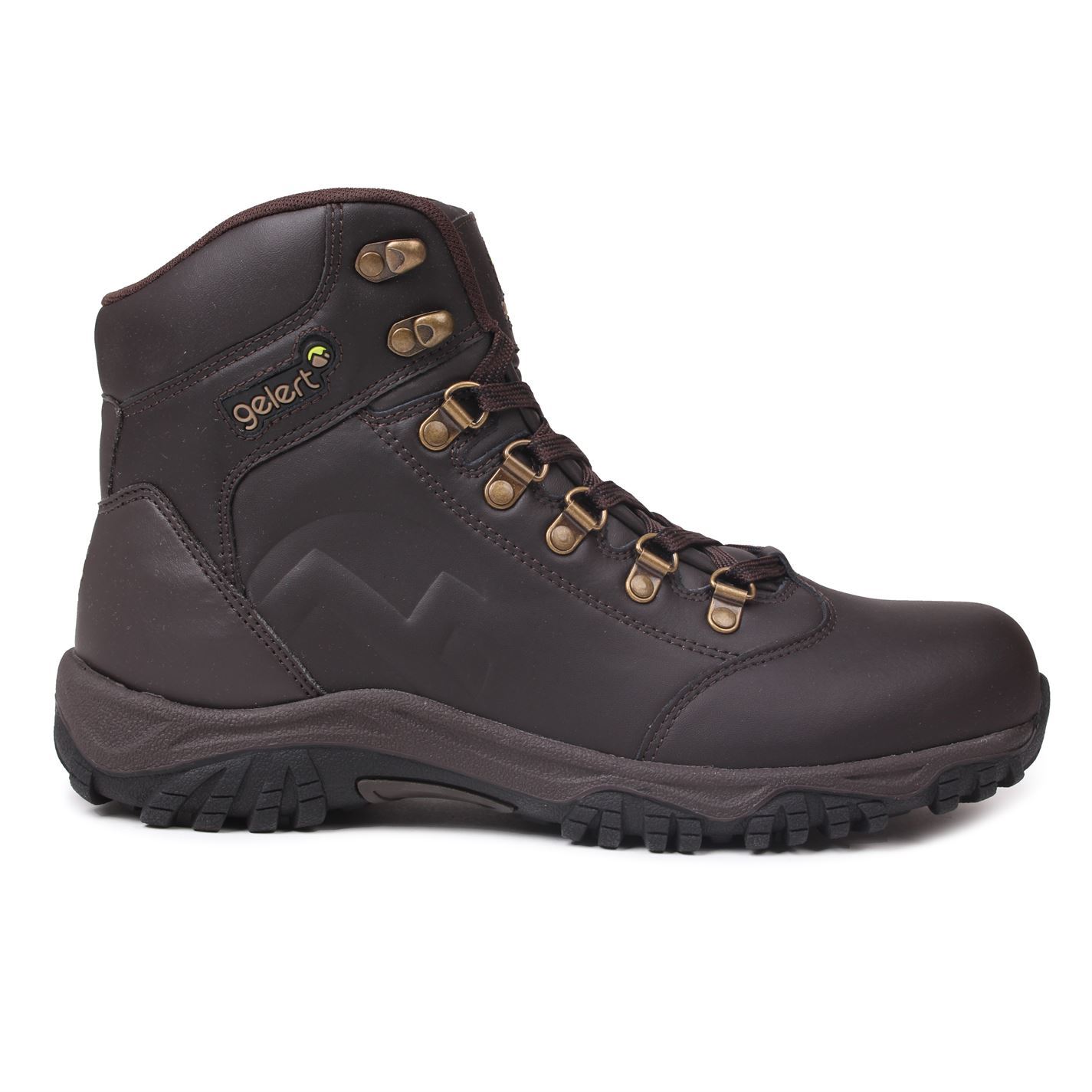 Gelert Leather Walking Boots Childs Boys Black Hiking Trekking Shoes
