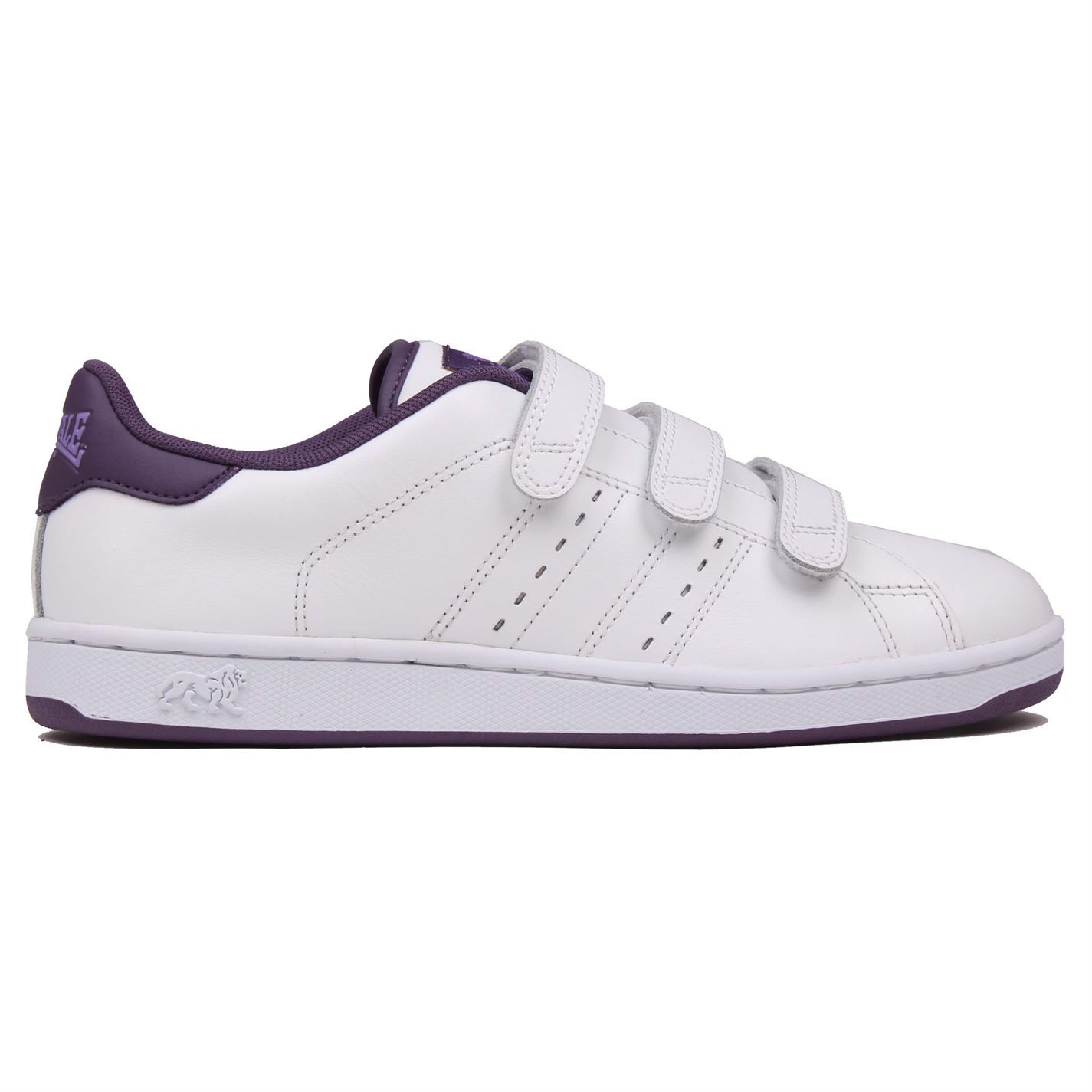 Lonsdale Kids Leyton Junior Trainers Court Strap Hook and