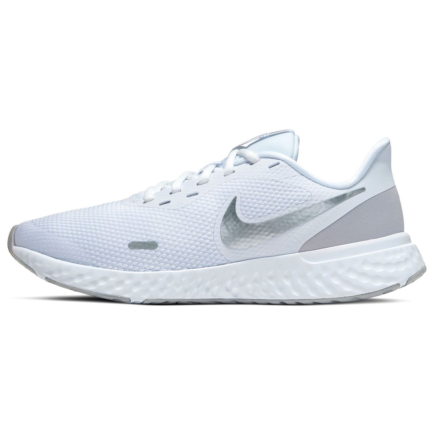 Nike Revolution 5 Womens Running Trainers White/Silver Footwear Ladies Shoes | eBay