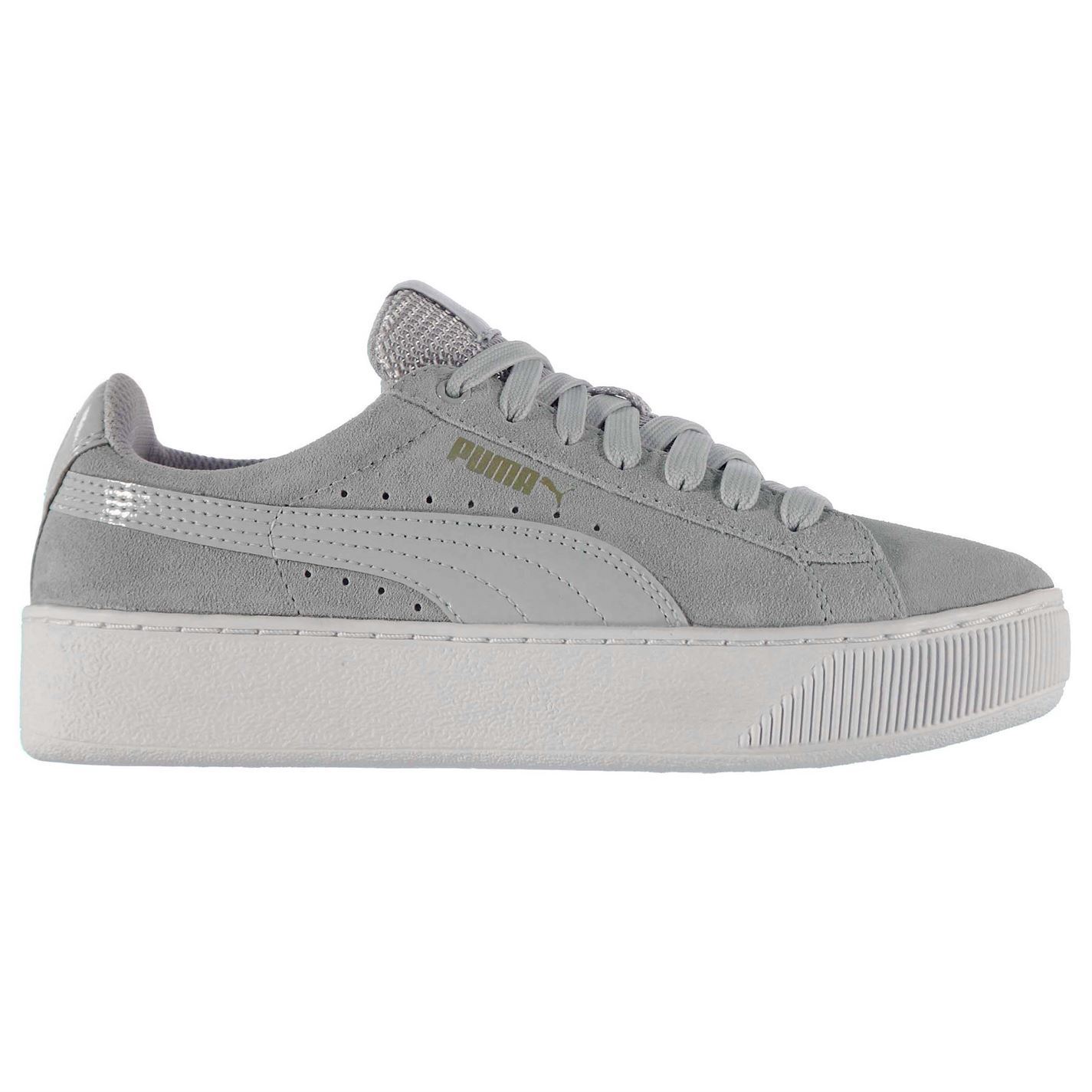 Puma Vikky Piattaforma Scarpe da ginnastica da donna grigio/bianco sportive ginnastica Puma Vikky Piattaforma Scarpe da ginnastica da donna grigio/bianco sportive ginnastica