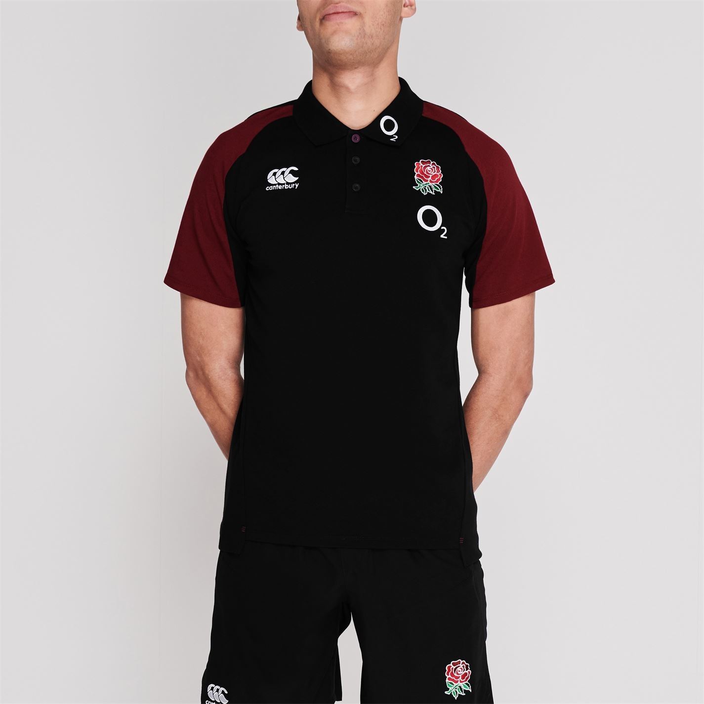 42 Black England Rugby Polo Shirt Gif