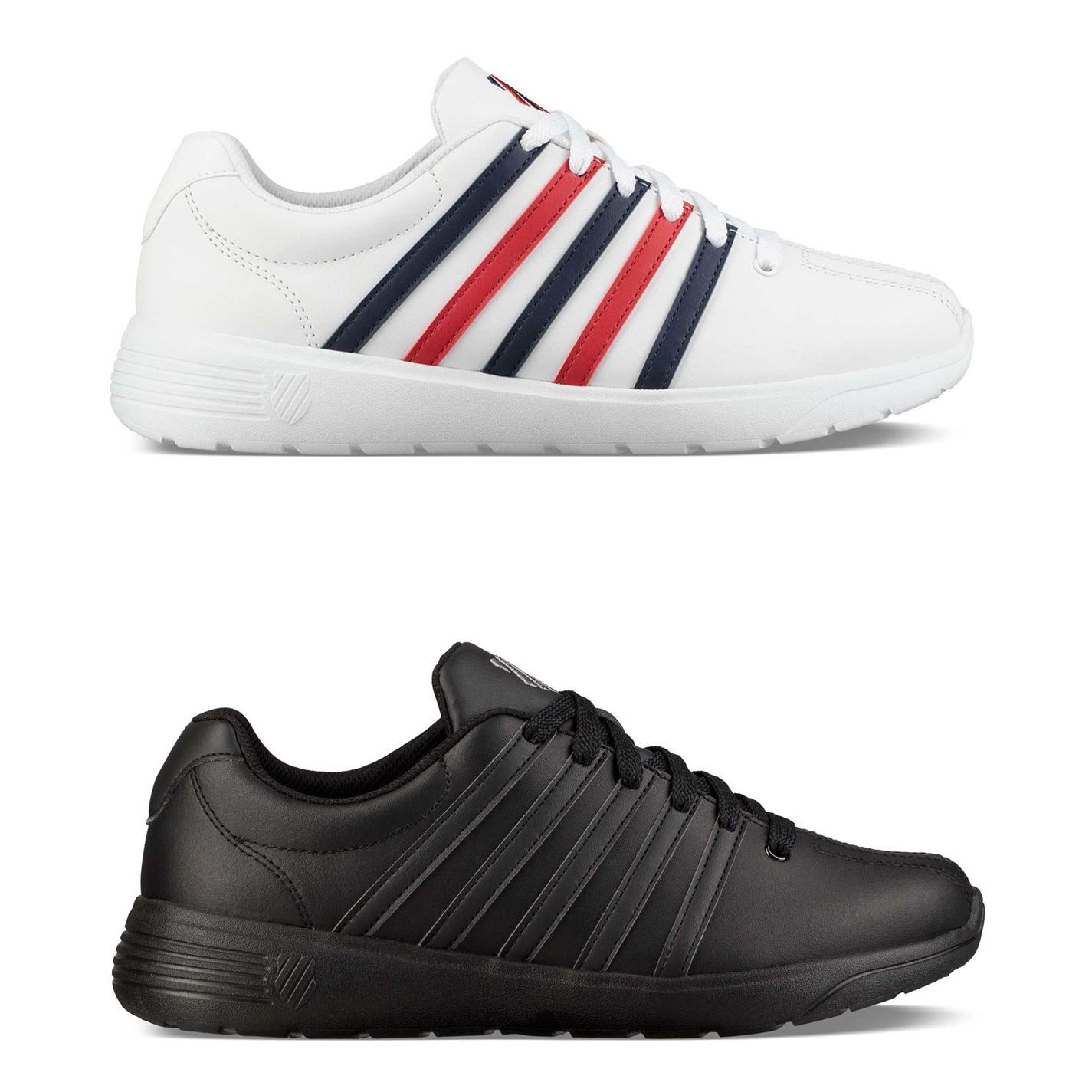 K Swiss Mens Empel Trainers Running Shoes Lace Up Padded Ankle Collar Stripe