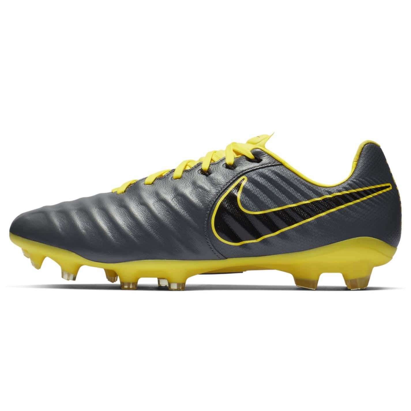 nike grey and yellow boots